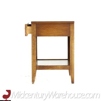 Broyhill Brasilia Mid Century Walnut and Brass Nightstand