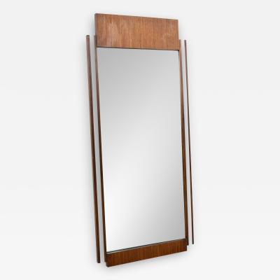 Broyhill Premier Mid Century Walnut and Chrome Mirror