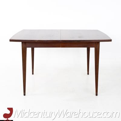 Broyhill Saga Mid Century Walnut Surfboard Dining Table with Leaf