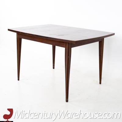 Broyhill Saga Mid Century Walnut Surfboard Dining Table with Leaf