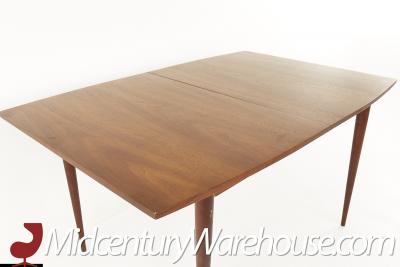 Broyhill Sculptra Mid Century Walnut Dining Table with 3 Leaves