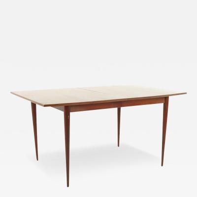 Broyhill Sculptra Mid Century Walnut Dining Table with 3 Leaves