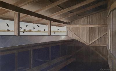 Bruce Buchanan Bird Hide on the Lake