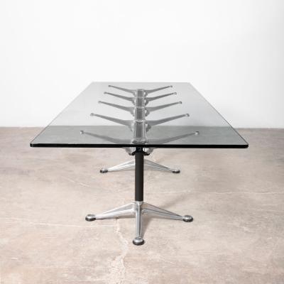 Bruce Burdick for Herman Miller Hi Tech Industrial Modern Glass Dining Table