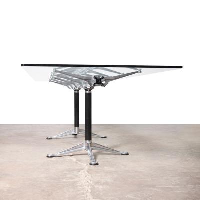 Bruce Burdick for Herman Miller Hi Tech Industrial Modern Glass Dining Table