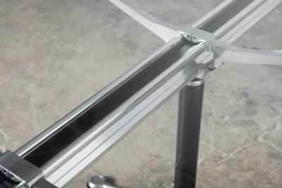 Bruce Burdick for Herman Miller Hi Tech Industrial Modern Glass Dining Table