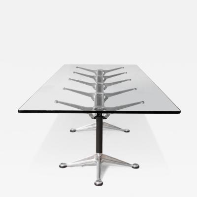 Bruce Burdick for Herman Miller Hi Tech Industrial Modern Glass Dining Table