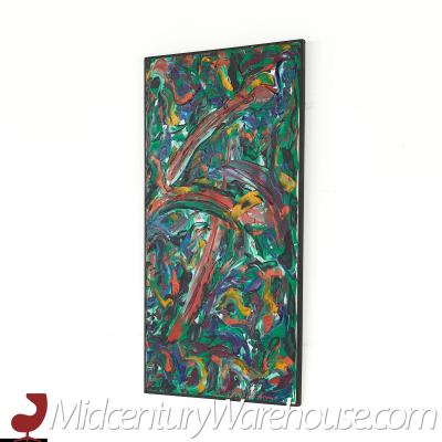 Bruce Myers Mid Century Abstract Original Oil on Canvas Painting