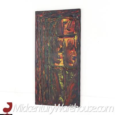 Bruce Myers Mid Century Signed Abstract Original Oil on Canvas