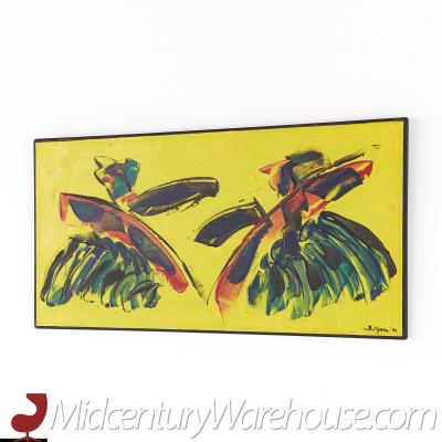 Bruce Myers Mid Century Signed Original Oil on Canvas Painting