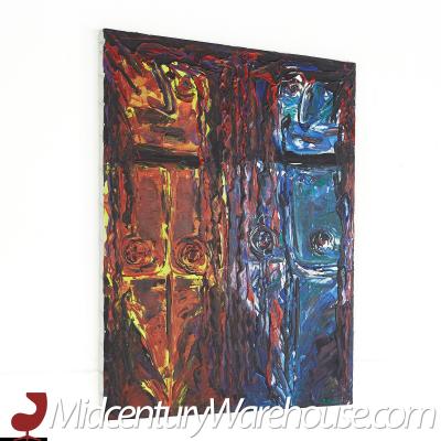 Bruce Myers Mid Century Signed Original Oil on Canvas Painting No 6