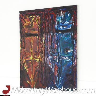 Bruce Myers Mid Century Signed Original Oil on Canvas Painting No 6