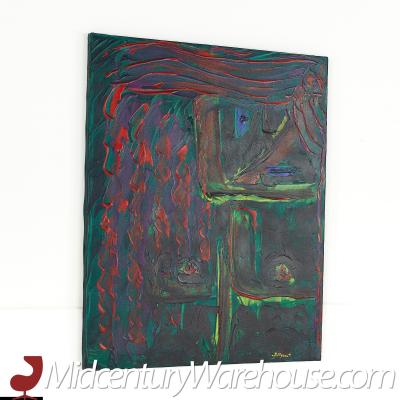 Bruce Myers Mid Century Signed Original Oil on Canvas Painting No 7