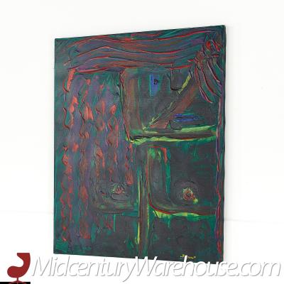 Bruce Myers Mid Century Signed Original Oil on Canvas Painting No 7