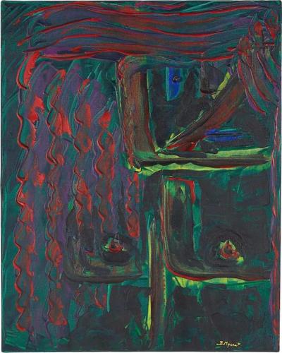 Bruce Myers Mid Century Signed Original Oil on Canvas Painting No 7