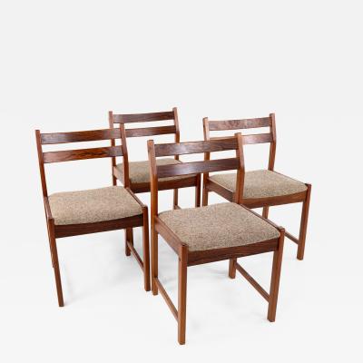 Bruksbo Mid Century Rosewood Dining Chairs Set of 4