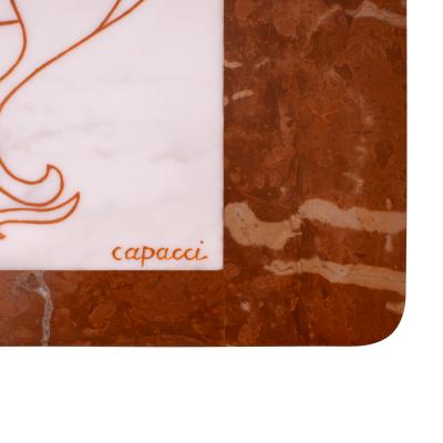 Bruno Capacci Bruno Capacci One of a Kind Coffee Table with Surrealist Figures 1950s Signed 