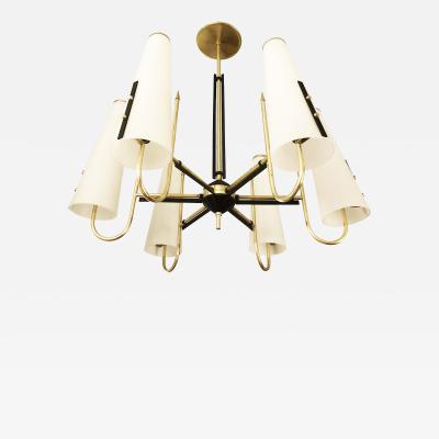 Bruno Chiarini Six Shade Chandelier Attributed to Bruno Chiarini