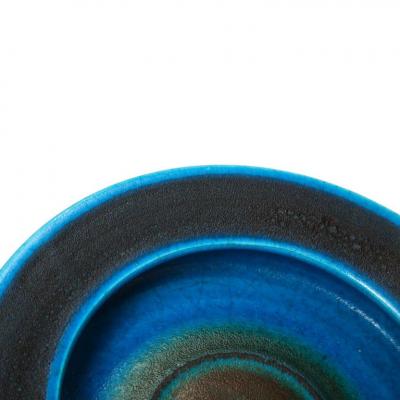 Bruno Gambone Bruno Gambone Bowl Ceramic Bullseye Blue Stripes Signed