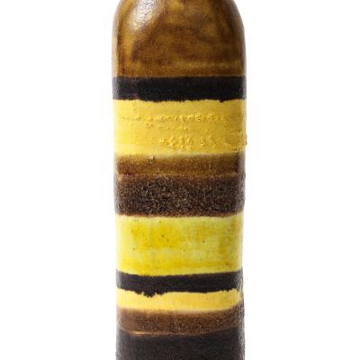Bruno Gambone Bruno Gambone Lamp Base Ceramic Stripes Brown Yellow Black Signed