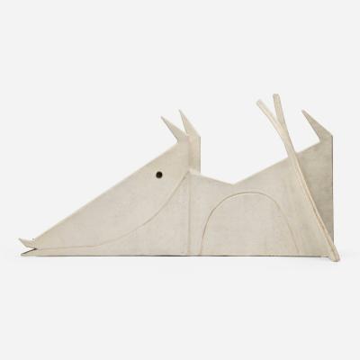 Bruno Gambone Bruno Gambone Monumental Dog Sculpture in Glazed Earthenware 1970