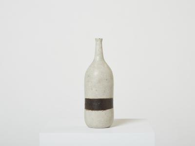 Bruno Gambone Bruno Gambone glazed stoneware ceramic vase greige brown 1970