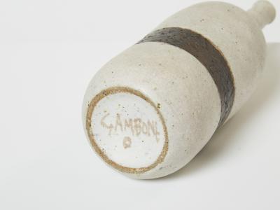 Bruno Gambone Bruno Gambone glazed stoneware ceramic vase greige brown 1970