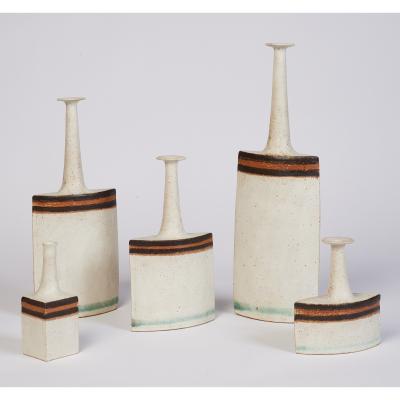 Bruno Gambone Exquisite Set of Bruno Gambone Vessels Italy 1970s