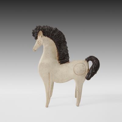 Bruno Gambone Glazed Ceramic Horse Sculpture by Bruno Gambone