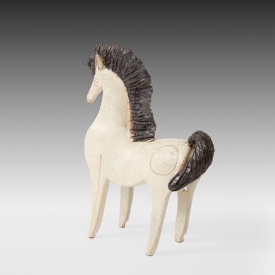 Bruno Gambone Glazed Ceramic Horse Sculpture by Bruno Gambone