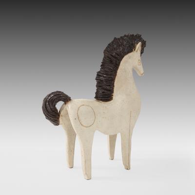 Bruno Gambone Glazed Ceramic Horse Sculpture by Bruno Gambone