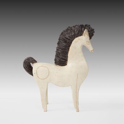 Bruno Gambone Glazed Ceramic Horse Sculpture by Bruno Gambone