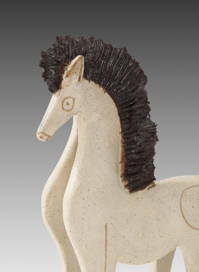 Bruno Gambone Glazed Ceramic Horse Sculpture by Bruno Gambone