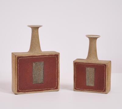 Bruno Gambone Pair of Bruno Gambone Vessels Italy 1970s