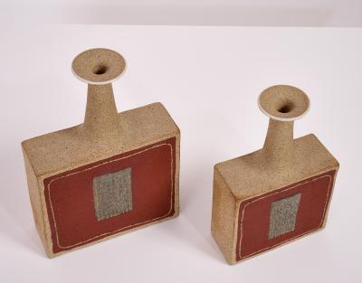 Bruno Gambone Pair of Bruno Gambone Vessels Italy 1970s
