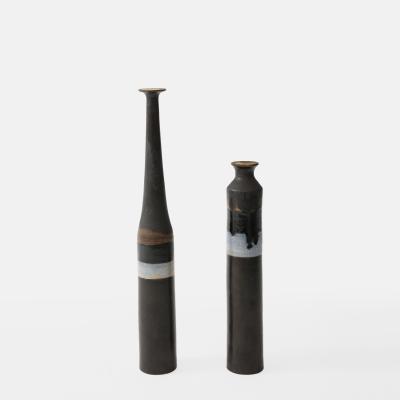 Bruno Gambone Pair of Ceramic Bottles by Bruno Gambone