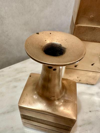 Bruno Gambone Rare Set of Three 3 Bruno Gambone Bronze Vases SIGNED