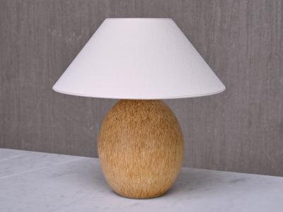 Bruno Karlsson Large Bruno Karlsson Speckled Ceramic Table Lamp Ego Stengods Sweden 1960s