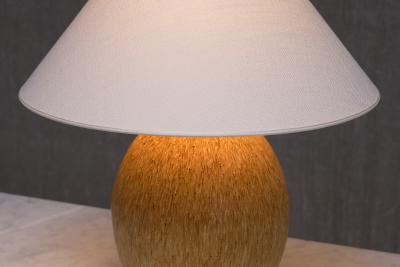 Bruno Karlsson Large Bruno Karlsson Speckled Ceramic Table Lamp Ego Stengods Sweden 1960s
