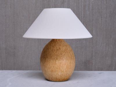 Bruno Karlsson Large Bruno Karlsson Speckled Ceramic Table Lamp Ego Stengods Sweden 1960s