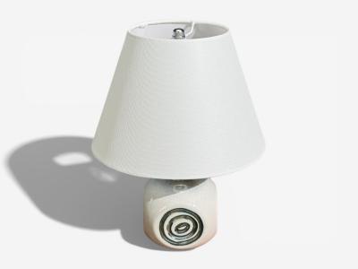 Bruno Karlsson Table Lamp White Glazed Ceramic Sweden 1960s