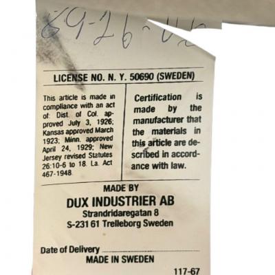 Bruno Mathsson Bruno Mathsson Dux Mid Century Modern Jetson Swivel Chair White Leather