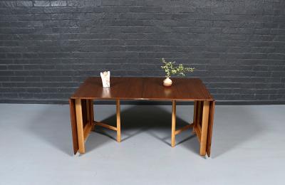 Bruno Mathsson Bruno Mathsson Maria Flap Walnut Beech Dining Table for Karl Mathsson