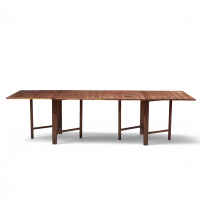Bruno Mathsson Bruno Mathsson Style Maria Mid Century Danish Teak Expanding Dining Table