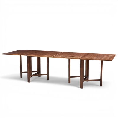 Bruno Mathsson Bruno Mathsson Style Maria Mid Century Danish Teak Expanding Dining Table