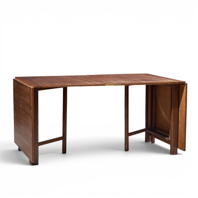 Bruno Mathsson Bruno Mathsson Style Maria Mid Century Danish Teak Expanding Dining Table