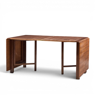 Bruno Mathsson Bruno Mathsson Style Maria Mid Century Danish Teak Expanding Dining Table
