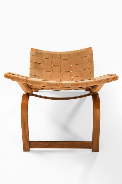 Bruno Mathsson Early Lounge Chair in Stained Birch and Hemp Webbing by Bruno Mathsson 1936