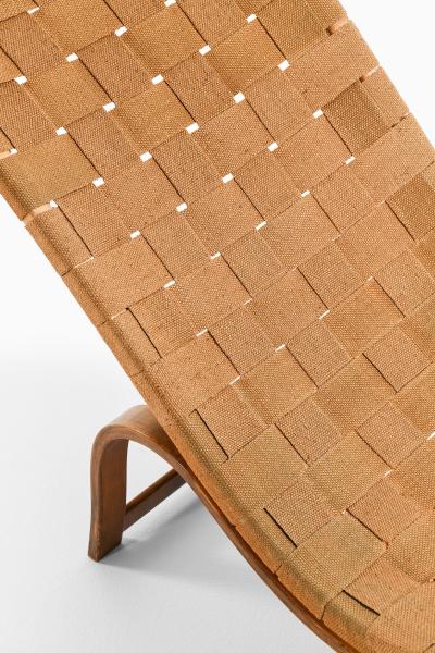 Bruno Mathsson Early Lounge Chair in Stained Birch and Hemp Webbing by Bruno Mathsson 1936