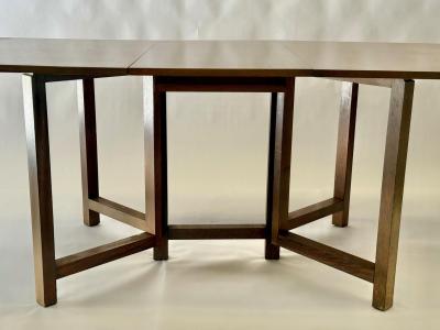 Bruno Mathsson Gate Leg Table Refinished in Driftwood Grey Mid Century Bruno Mathsson